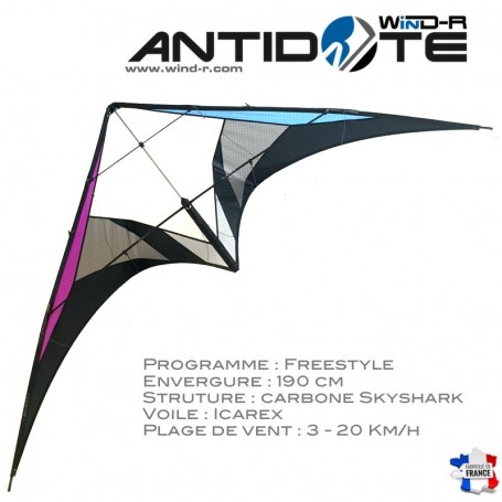 Cerf-volant Antidote / freestyle stunt kite / Richard Debray / WinD-R