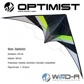 Optimist, cerf-volant acrobatique, freestyle team, précision, Richard Debray, wind-r