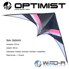 Optimist, cerf-volant acrobatique, freestyle team, précision, Richard Debray, wind-r
