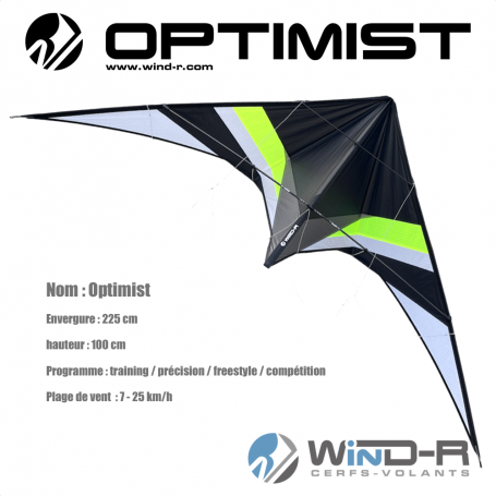 Optimist, cerf-volant acrobatique, freestyle team, précision, Richard Debray, wind-r
